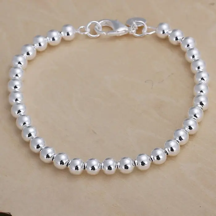 Bracelets à breloques en argent regardé 925 pour femmes, bijoux fantaisie, perles de mariage JOLady,