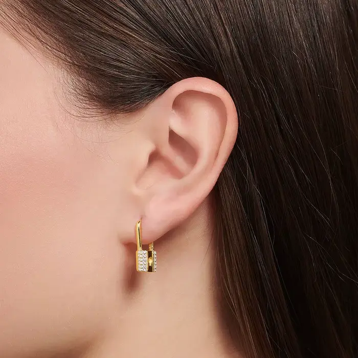 Boucle d'oreille à charnière en forme de serrure d'amour, Style européen Glam, bijoux à la mode pour femmes, tout nouveau cadeau romantique en argent Sterling 925