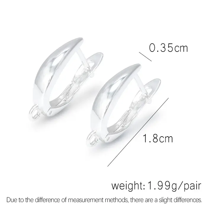 Crochets de boucle d'oreille en argent pour femmes