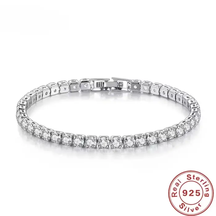 Bracelets en argent Sterling S925 pour femmes, couleurs, zircone, mode Simple, bijoux de fiançailles