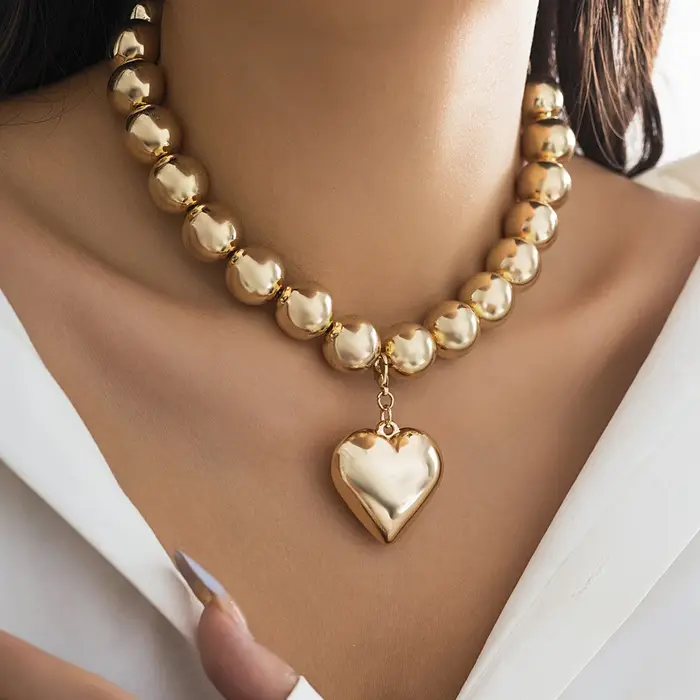 Collier Cœur Punk pour Femme