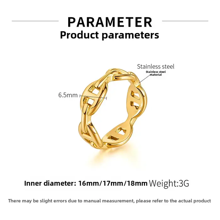 Bague personnalisée style INS pour femme