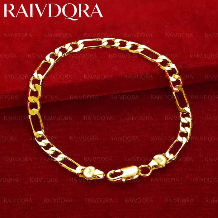Bracelet chaîne plaqué or 18 carats