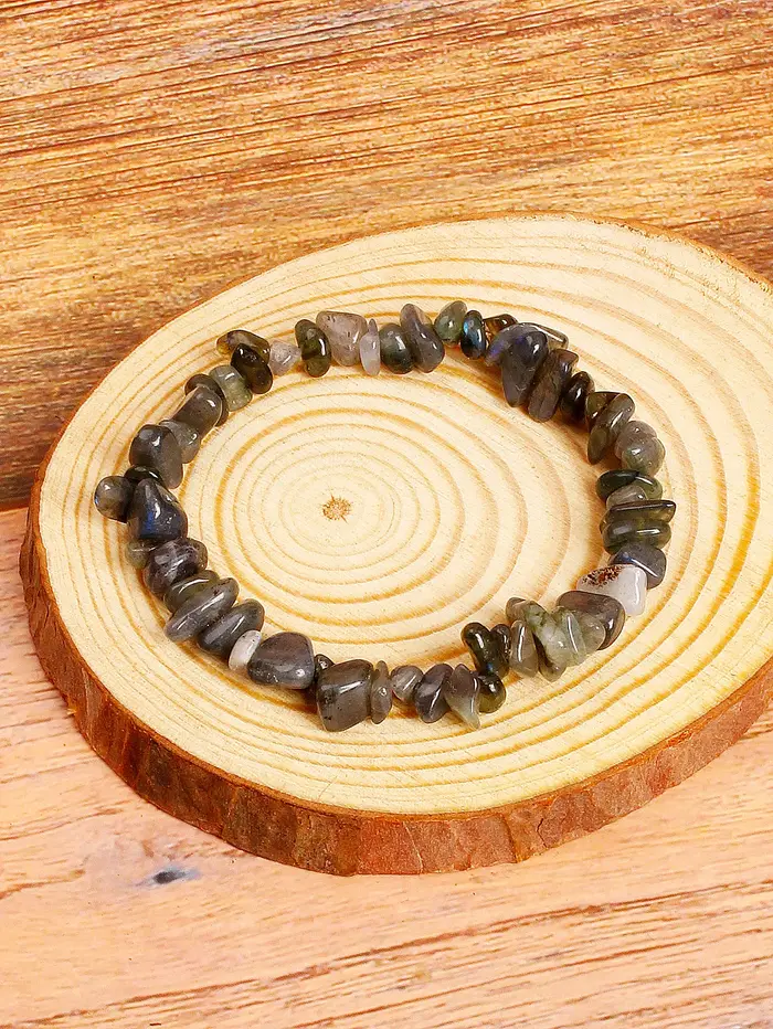 Bracelet de perles en pierre de Labradorite Reiki pour l'éveil spirituel et la protection de l'intuition homme femme occasionnels spéciaux