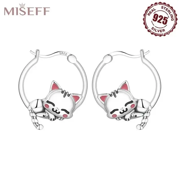 MISEFF – boucles d'oreilles en argent Sterling S925