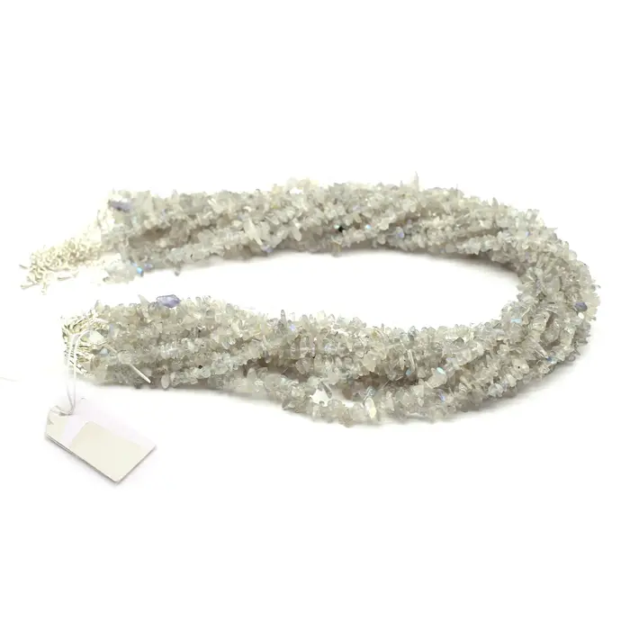 Collier de gravier naturel semi-précieux, perles irrégulières 3x6-4x8mm pour femmes et filles, cadea