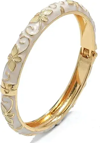 Bracelet cloisonné pour femmes, en forme de fleur, en émail scintillant, épais, tendance, coloré, pl