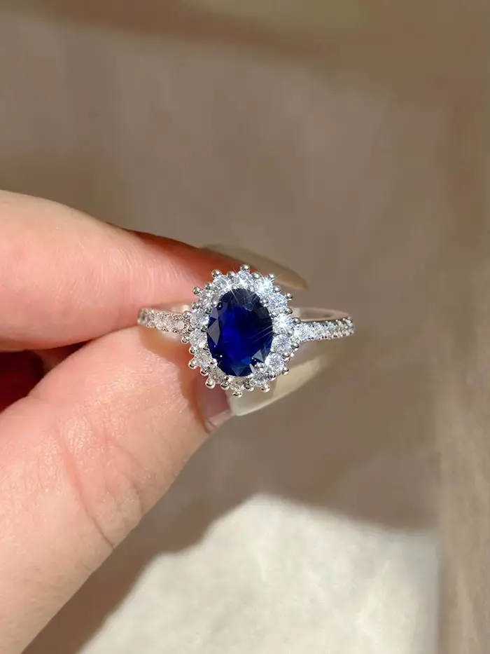 Bague classique en argent Sterling 925 pour femmes