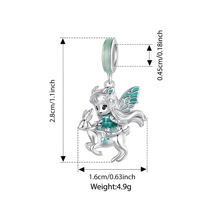Bamoer – pendentif elfe coloré en argent Sterling 925, toutes les abeilles, perles féeriques pour fe