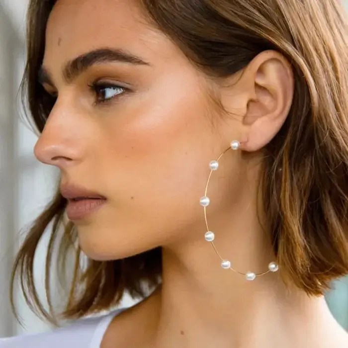 Boucles d'oreilles en perles au Design exagéré pour femmes