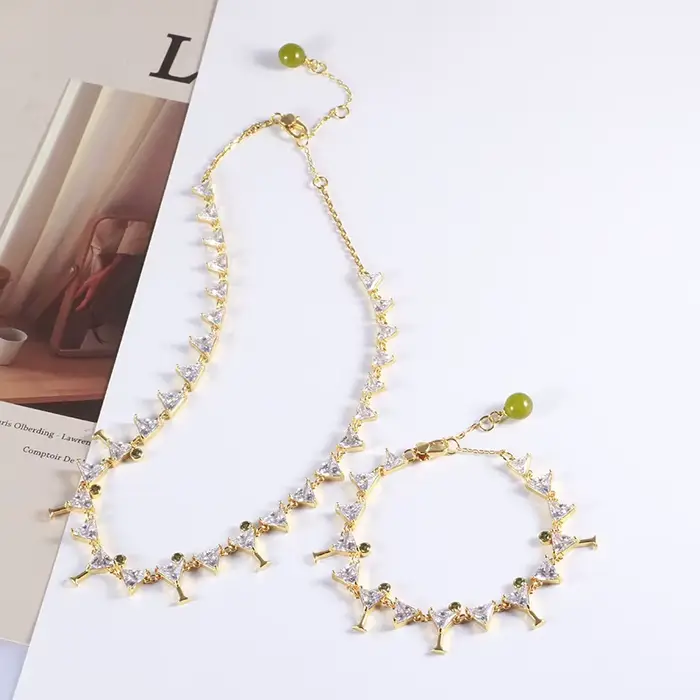Ensembles de bijoux de cocktail de vin élégants mignons pour les femmes
