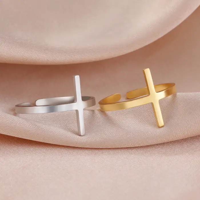 COOLTIME – bague croix chrétienne pour femmes