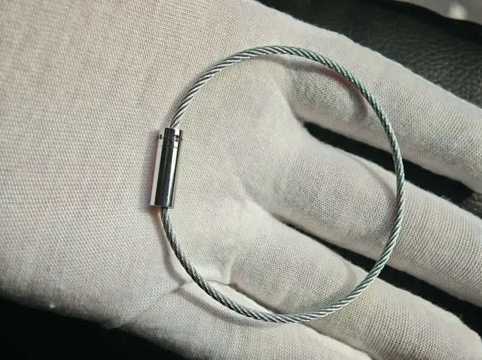 Bracelet en corde couleur argent LE pour hommes et femmes