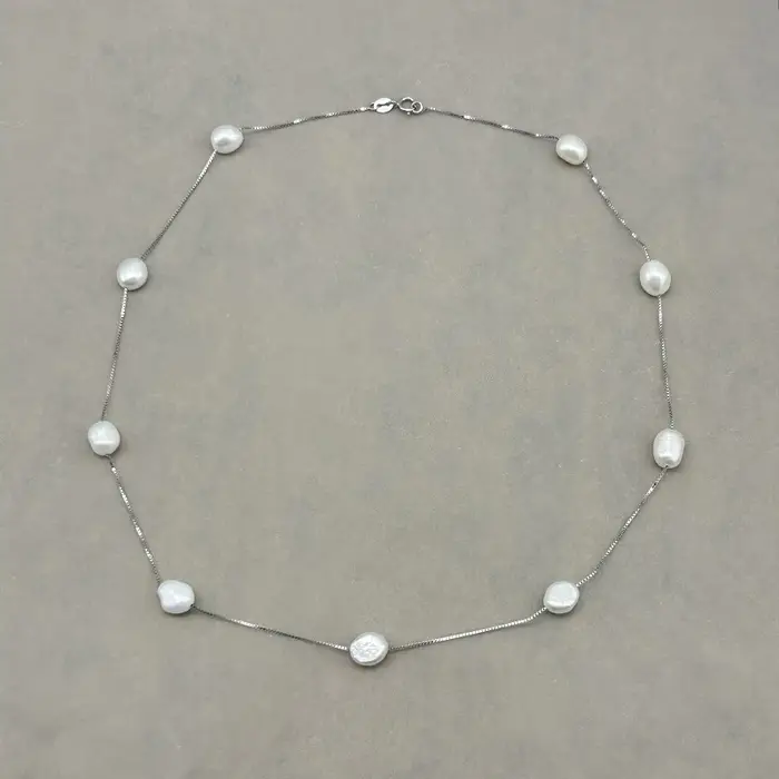 Collier de perles baroques véritables pour femmes, 6-7mm, perles d'eau douce naturelles, ras du cou