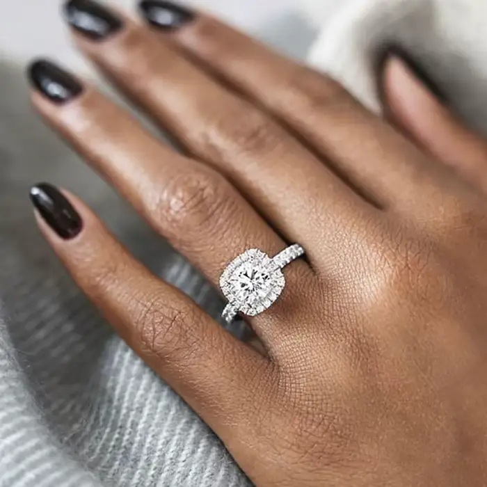 Ensemble de bagues de fiançailles de mariage pour femmes