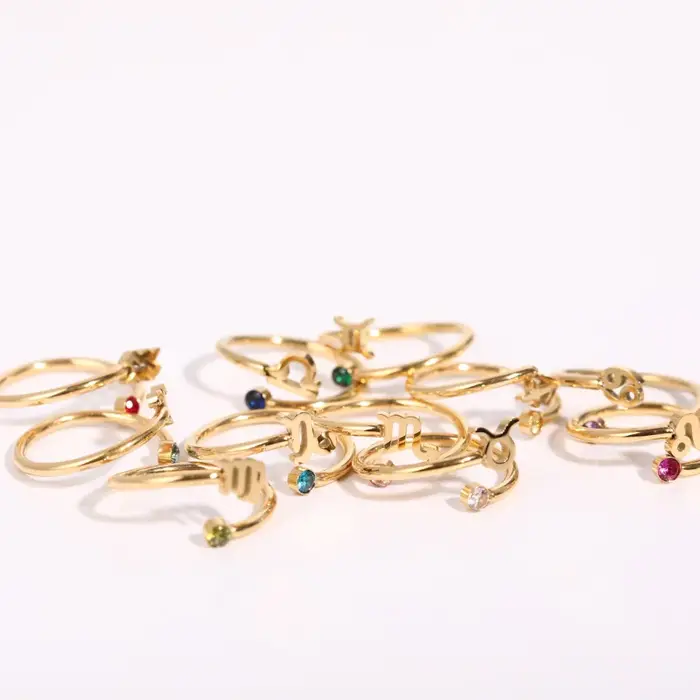 Bague ouverte en acier inoxydable pour femmes