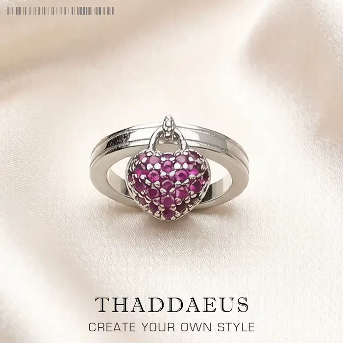 Bague pavée en forme de cœur rouge, style européen, mode glamour, romantique, bon bijou pour femme, 
