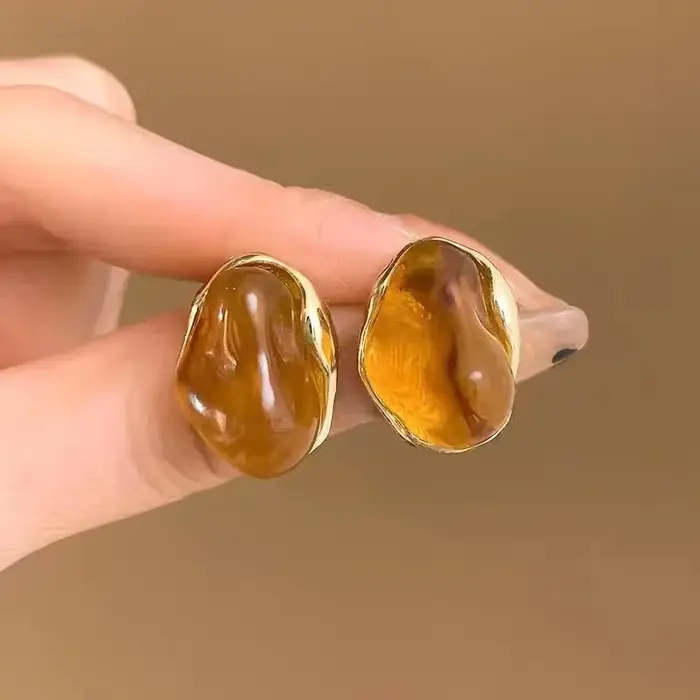 Maillard – boucles d'oreilles en pierres géométriques irrégulières pour femmes