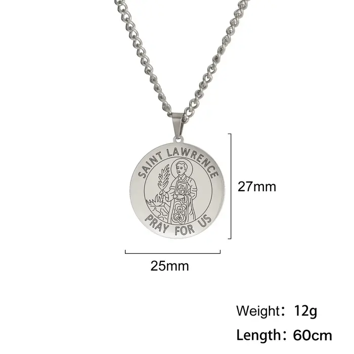 Jeshayuan archange Saint Raphael Michael médaille pendentif collier en acier inoxydable prière pour 