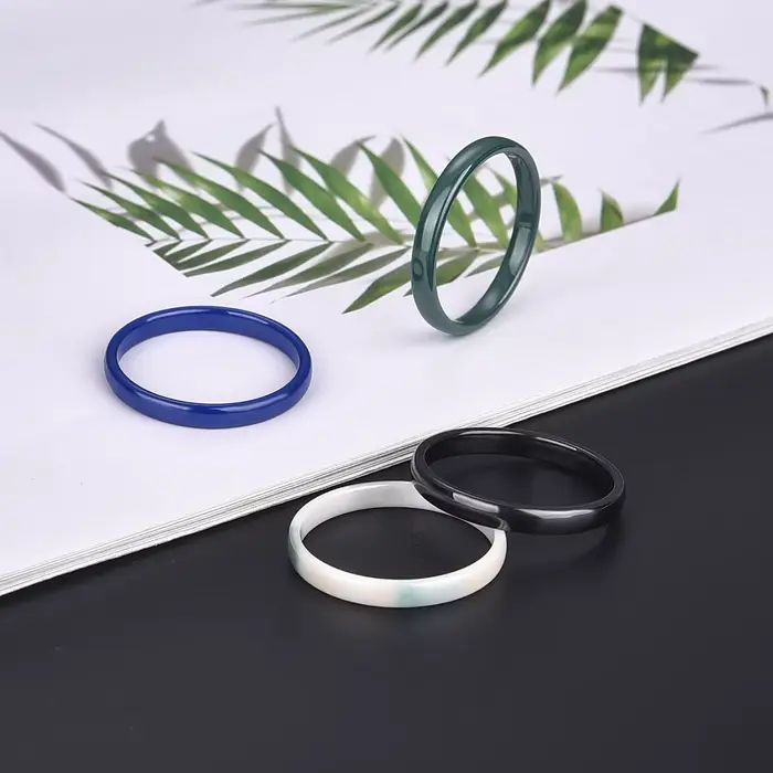 Bague Circulaire en Céramique pour Femme et Homme