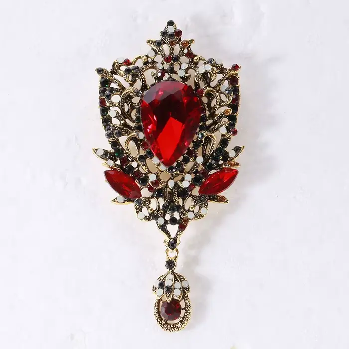 Broches de fleur en cristal classique pour femmes, bijoux de luxe, accessoires de mode, décoration de vêtements, bijoux élégants pour occasions spéciales
