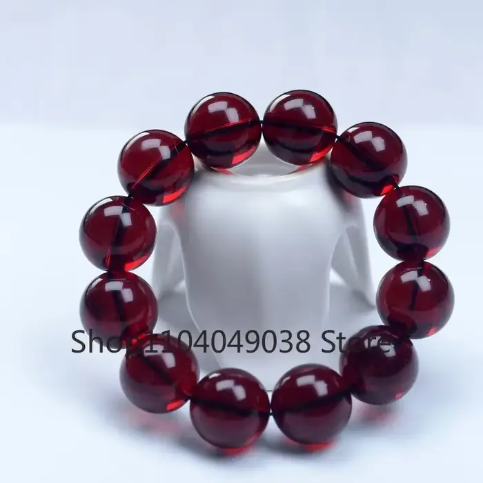 Bracelet en ambre rouge naturel 10-20mm