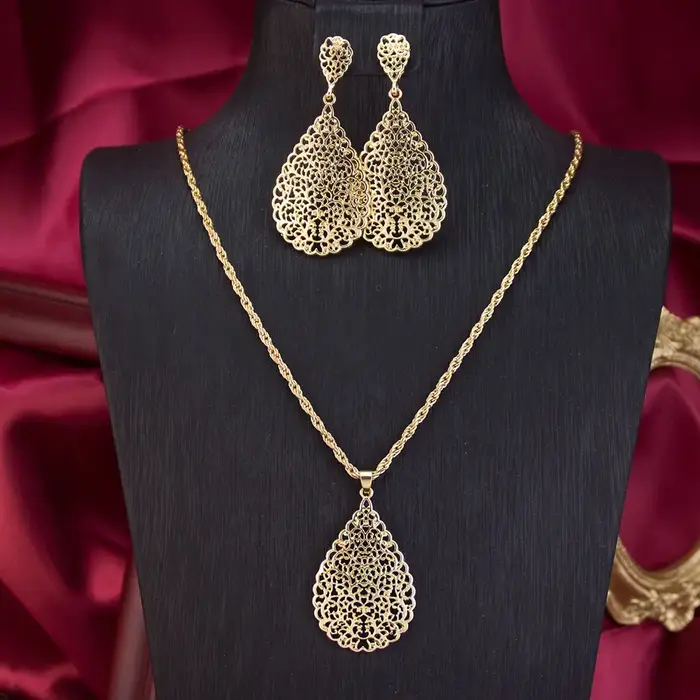 Parure de bijoux Sunspicems dorée pour femme