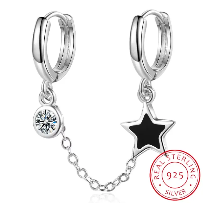 Boucle d'oreille à double trou