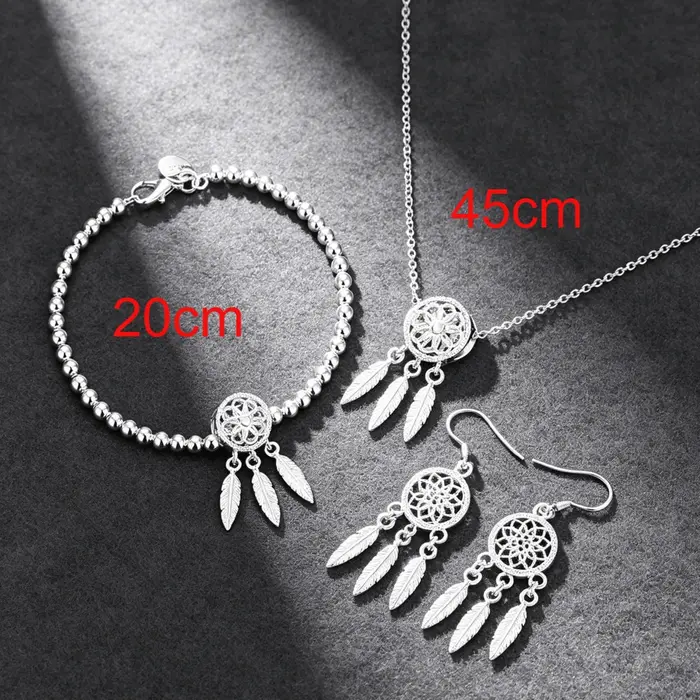 Ensemble de bijoux de créateur original en argent sterling 925, magnifique collier attrape-rêves, bo