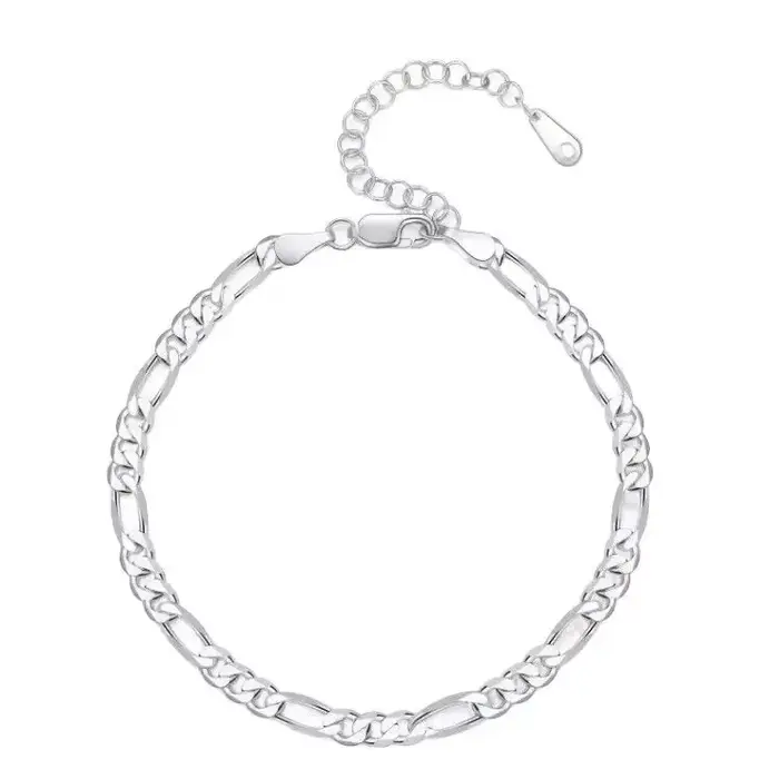 Bracelets de cheville en argent sterling 925, chaîne de 4MM y2k pour femmes et hommes, jolis bijoux de mariage, accessoires, cadeaux à la mode, tendance