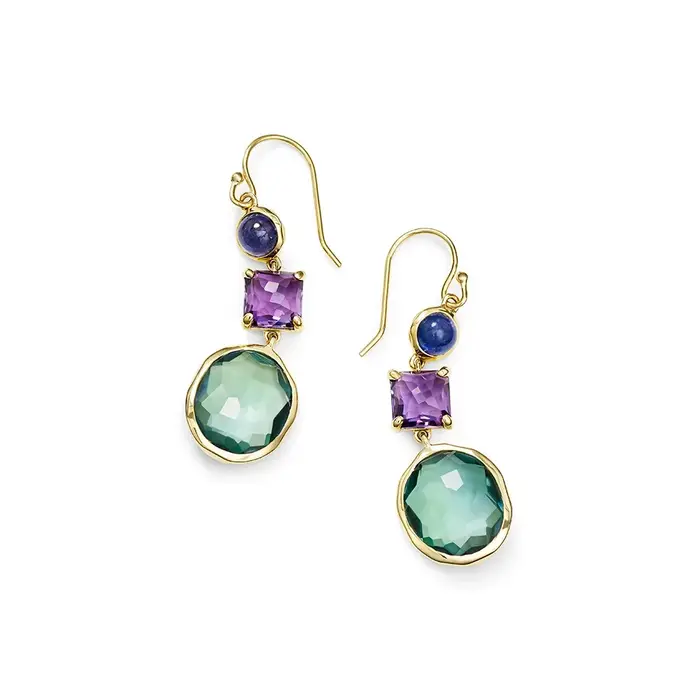 Boucles d'oreilles émeraude pure pour femme, or 14 carats, or jaune 14 carats, émeraude naturelle, g
