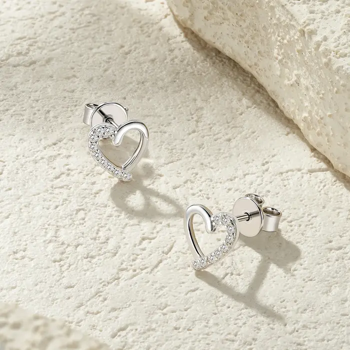 Boucles d'oreilles LinkerLove en forme de cœur pour femmes