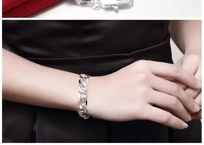 Bracelet en argent regardé 925 pour homme