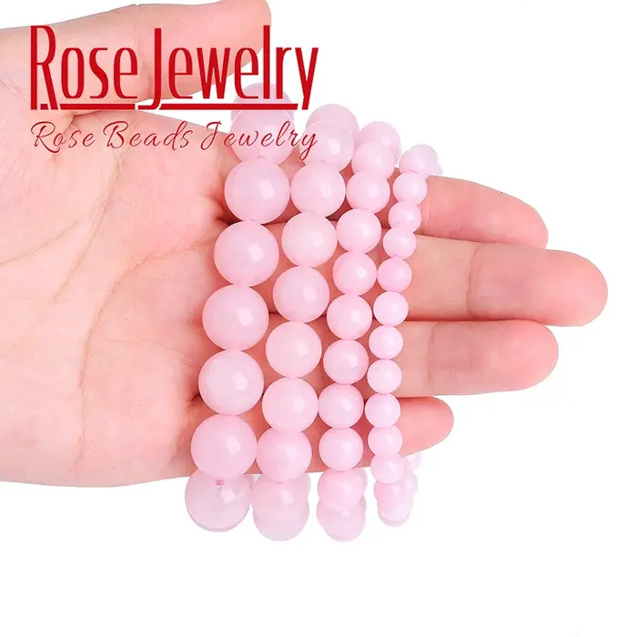 Bracelet en pierre naturelle Rose Quartz cristal perles