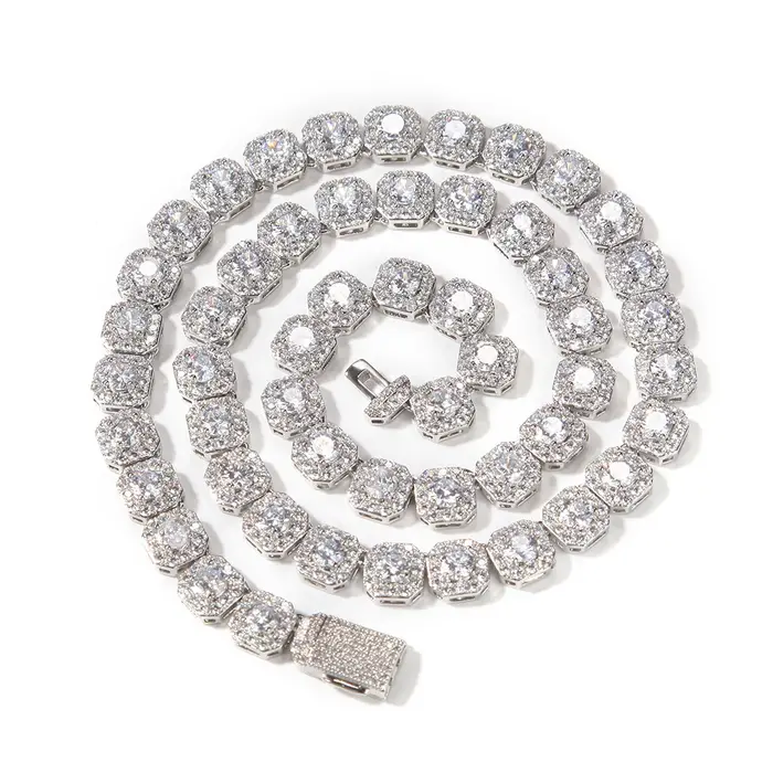 UWIN-Colliers de la présidence en argent pour femmes, Zircon cubique floral en grappe, Colliers de l