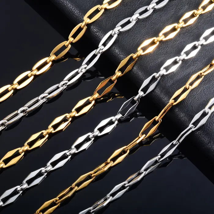 Collier Long de Base en Acier Inoxydable pour Homme et Femme