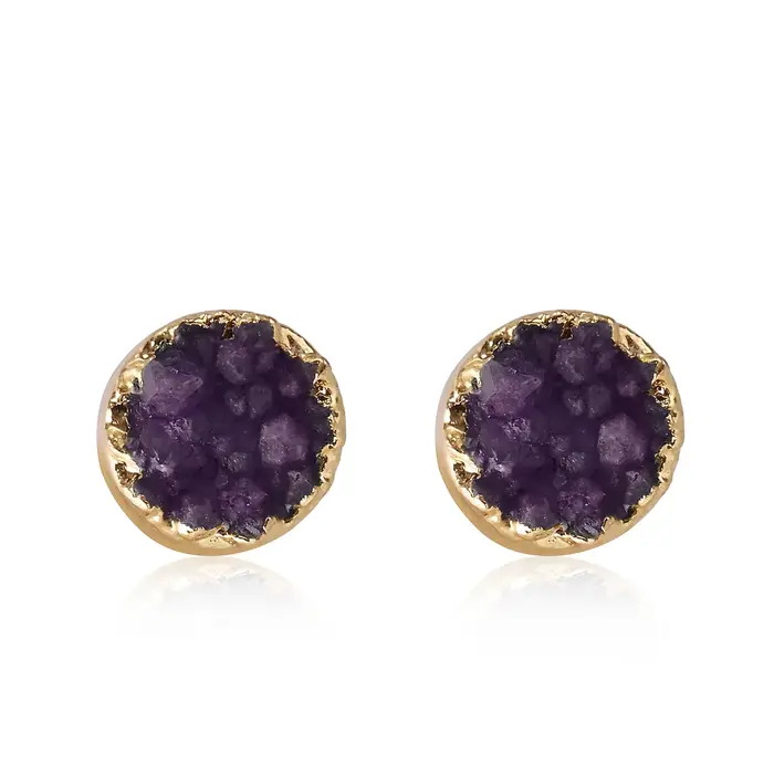 Sanshi bijoux mode boucle d'oreille cristal goujons boucles d'oreilles pour femmes hommes rond clair