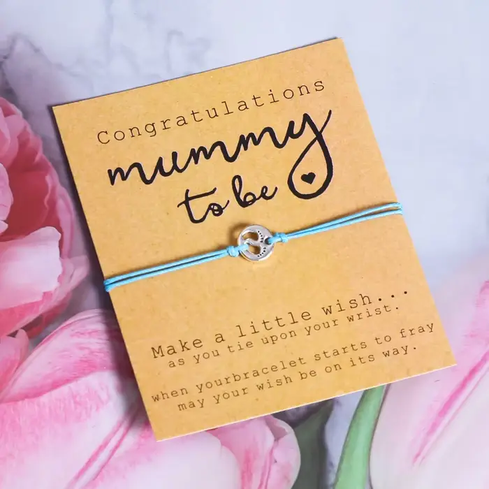 Maman à être souhait Bracelet mignon bébé pied charme attendant