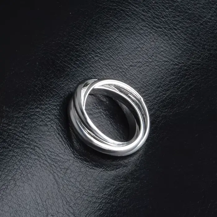 Bagues de couple en acier au titane plaqué argent 925 avec zirconium blanc pour femmes occasions spéciales engagement mariage anniversaire