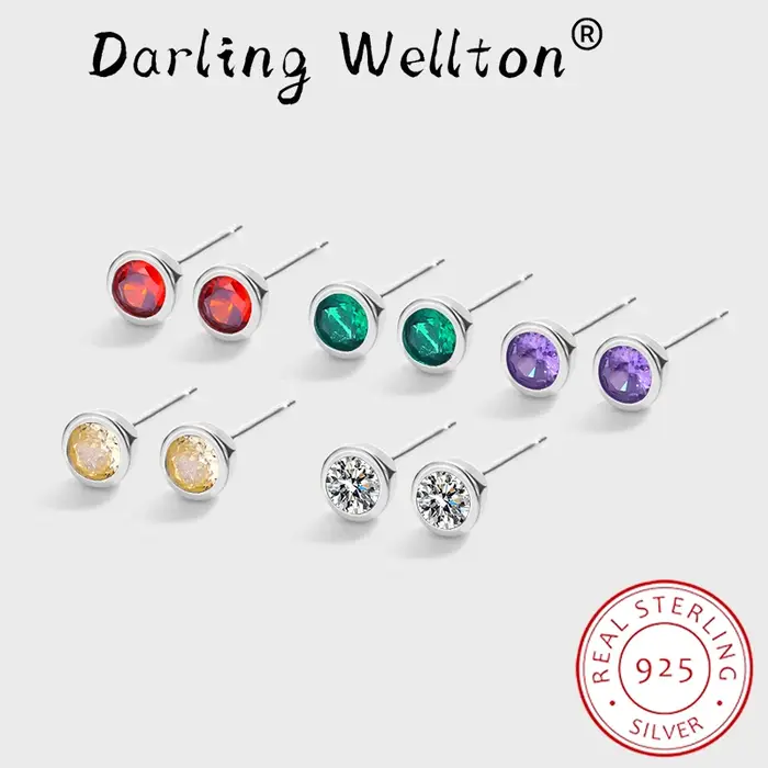 Boucles d'Oreilles Rondes en Diamant pour Femme