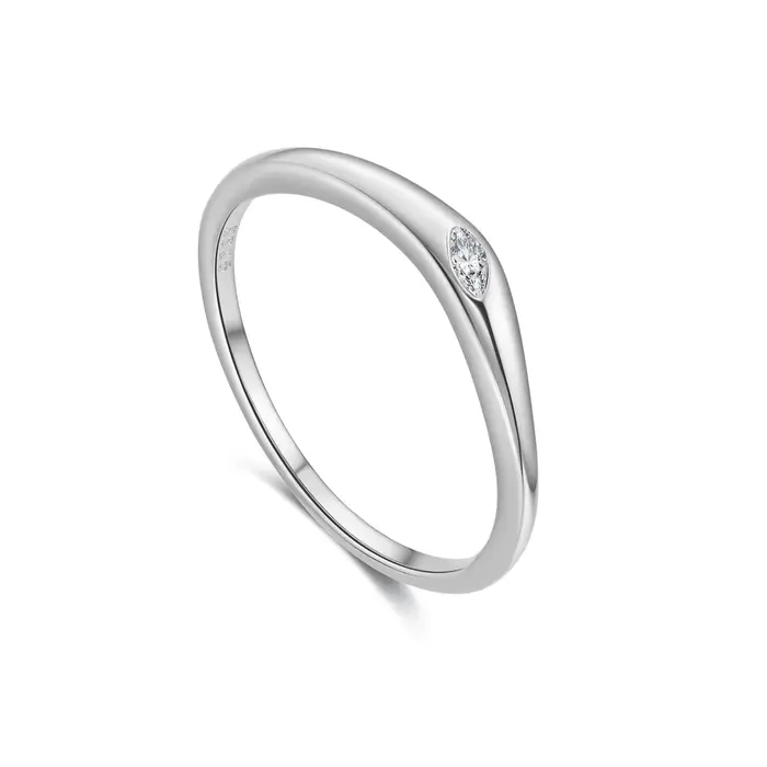 ANDYWEN 925 en argent Sterling minimaliste rond Marquise Zircon ensemble de bagues 2025 femmes Rock 