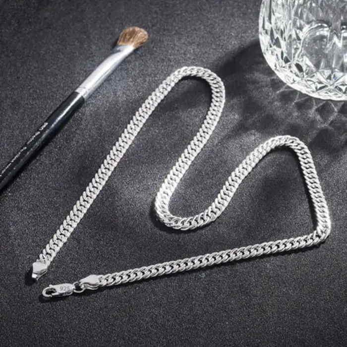 Collier en argent plaqué or rose avec pendentif géométrique classique pour homme et femme soirée événement spécial cadeau