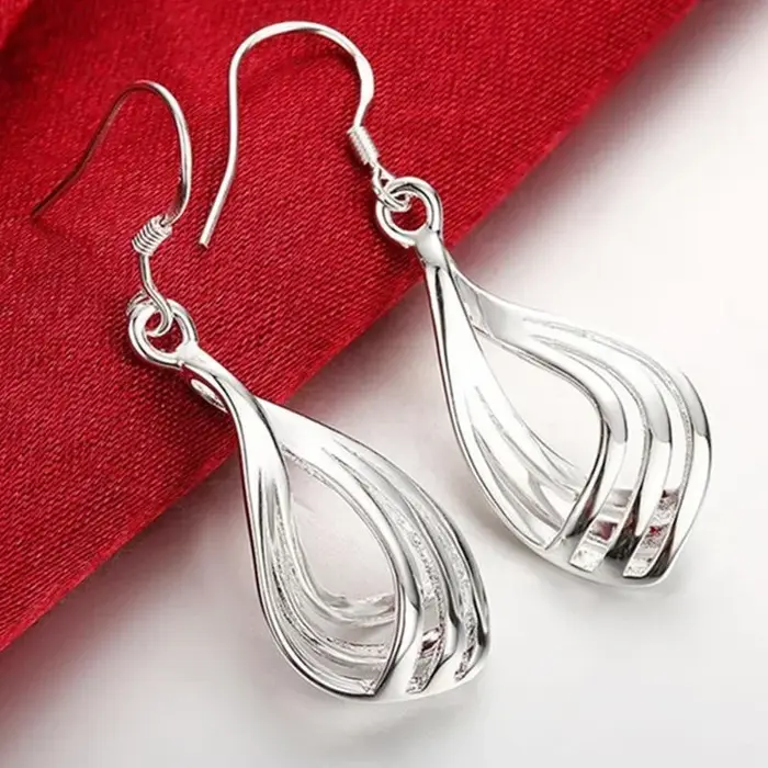 Boucles d'oreilles pendantes en argent Sterling 925 pour femmes
