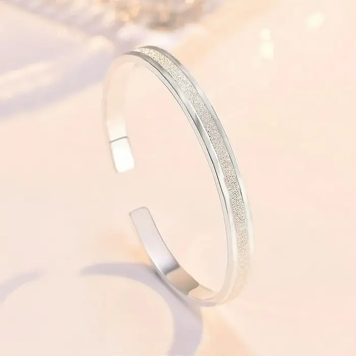 Bracelets en argent sterling 925 pour femmes avec design géométrique unique, hypoallergénique, certifiés pour mariage, fête, cadeaux de vacances