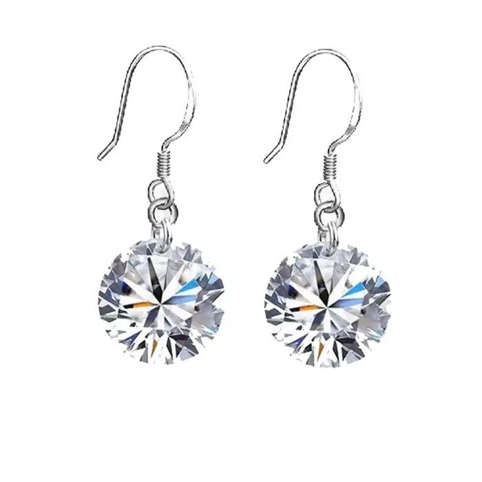 Boucles d'oreilles rondes multicolores en cristal bonbon, 10mm de diamètre, crochet en argent Sterling 925, cadeau pour fille
