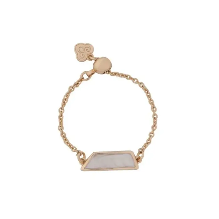 Bague à chaîne perlée tendance pour femmes, élégante, exclusive, bagues périphériques, soutien de l'