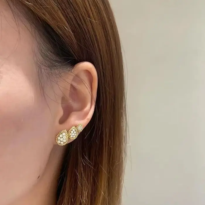 Bijoux de luxe en forme de goutte d'eau pour femmes