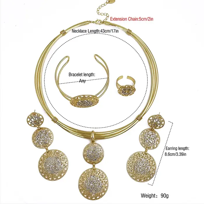 Ensemble de bijoux de luxe pour femmes