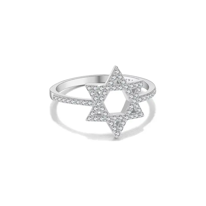 ANDYWEN – bague étoile de David en argent Sterling 925, pavé de Zircon éblouissant, bijoux fins et é