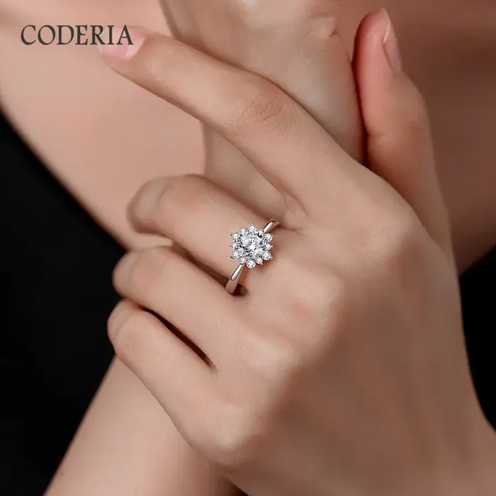 Bague en argent regardé 925 pour femme